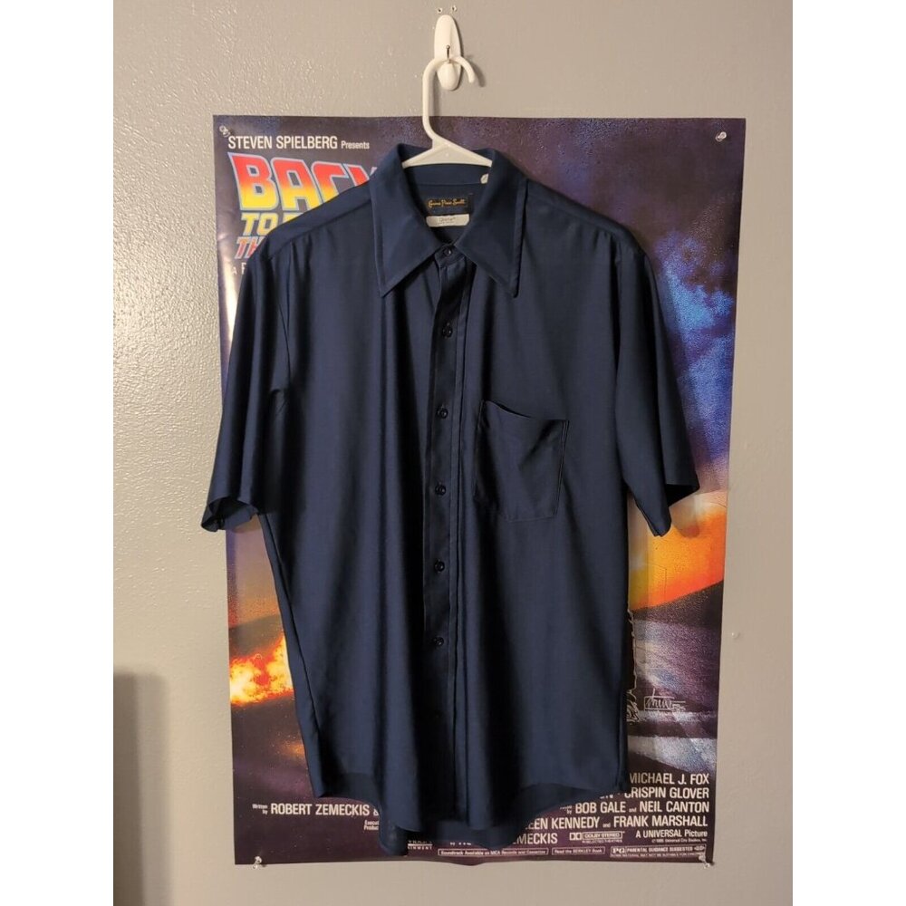 Carson Pirie Scott Qiana Blue Button Up Shirt Men's Size 16
